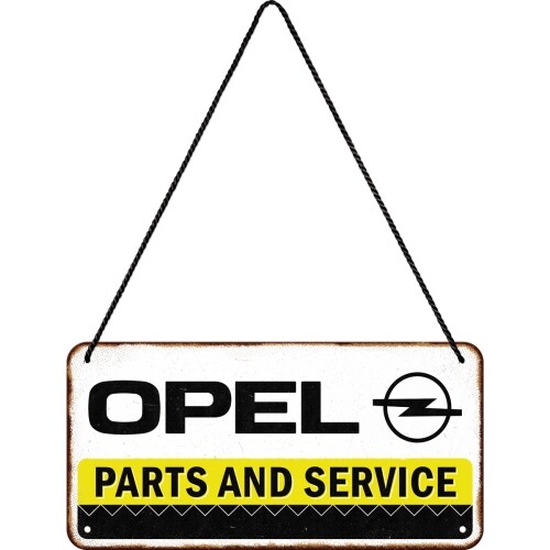 Postershop Plechová cedule Opel - Parts & Service, (20 x 10 cm)