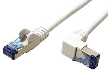 S/FTP patchkabel kat.6a, lomený konektor, 2m, bílý