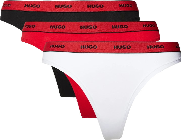 Hugo Boss 3 PACK - dámská tanga HUGO 50480150-990 S