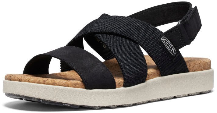 KEEN Dámské kožené sandály Elle Criss Cross 1028627 black/birch 38