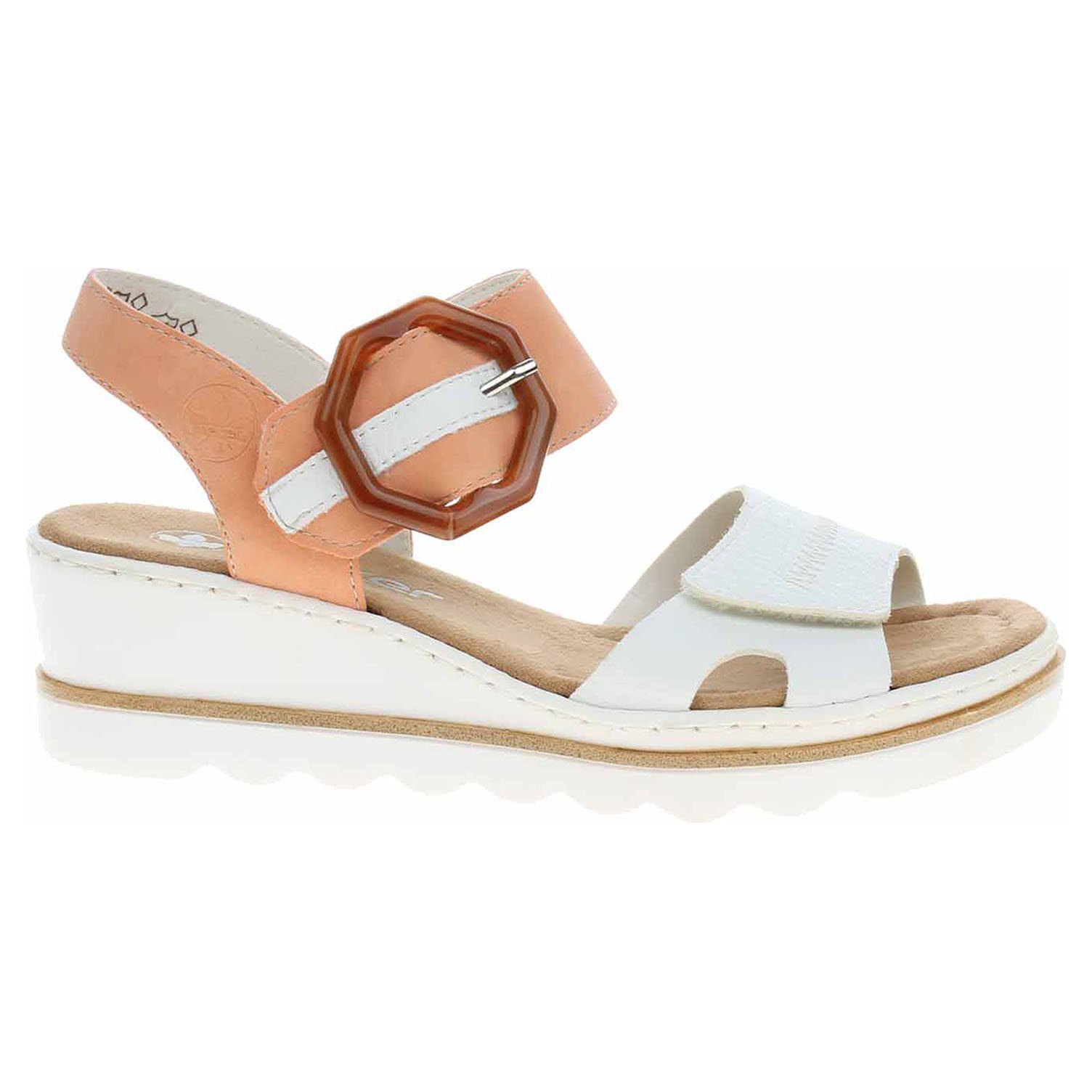 Ecco Dámské sandály Rieker 67476-38 weiss kombi 23801915