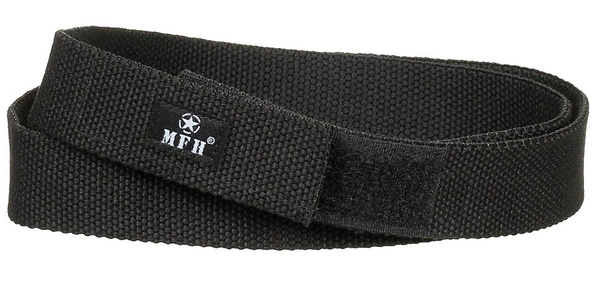 Opasek kalhotový suchý zip černý MFH® 22015A Vyberte velikost: 120cm