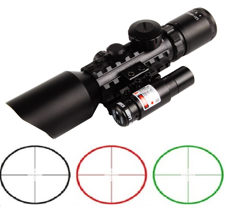 Taktický puškohled s laserem LS 3-10 x 42E podsvícený kříž