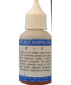 Pájecí kapalina, tavidlo F-1 30ml,pro měkké pájení Sn/Pb pájkou