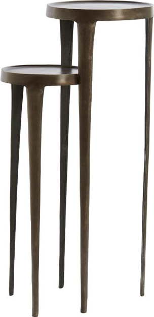 Kovové kulaté odkládací stolky v sadě 2 ks 35x35 cm Tobias – Light & Living