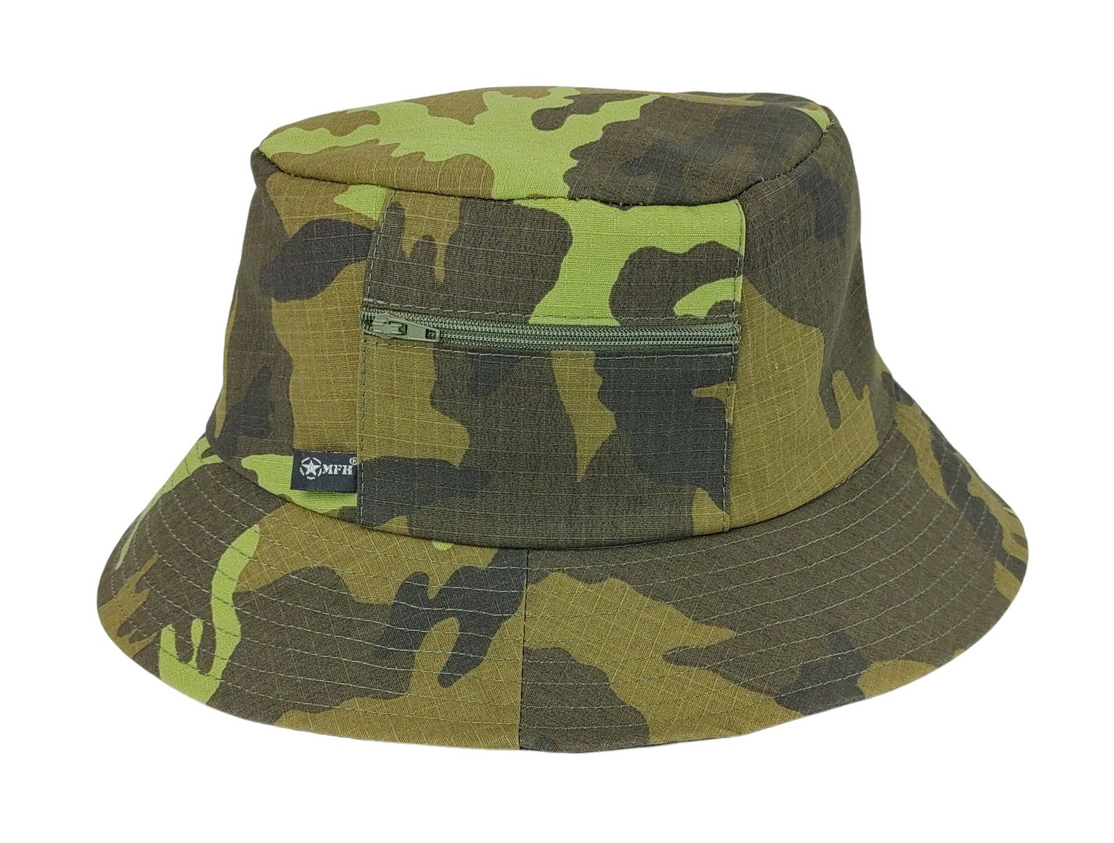 Klobouk Fisher rybářský s kapsou zelený potisk vz.95 R/S AČR MFH® Adventure 10653J Velikost: 59/L