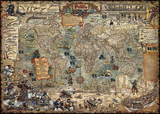 HEYE Puzzle Map Art: Svět pirátů 2000 dílků