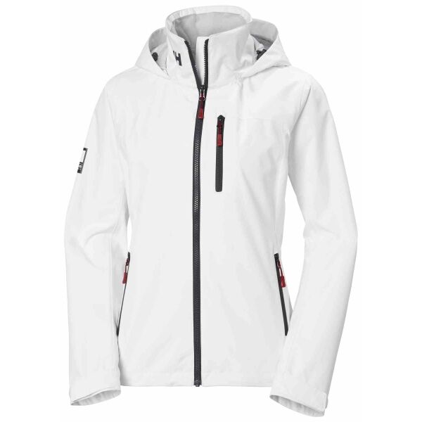 Helly Hansen CREW HOODED JACKET 2.0 W Dámská jachtařská bunda, bílá, velikost