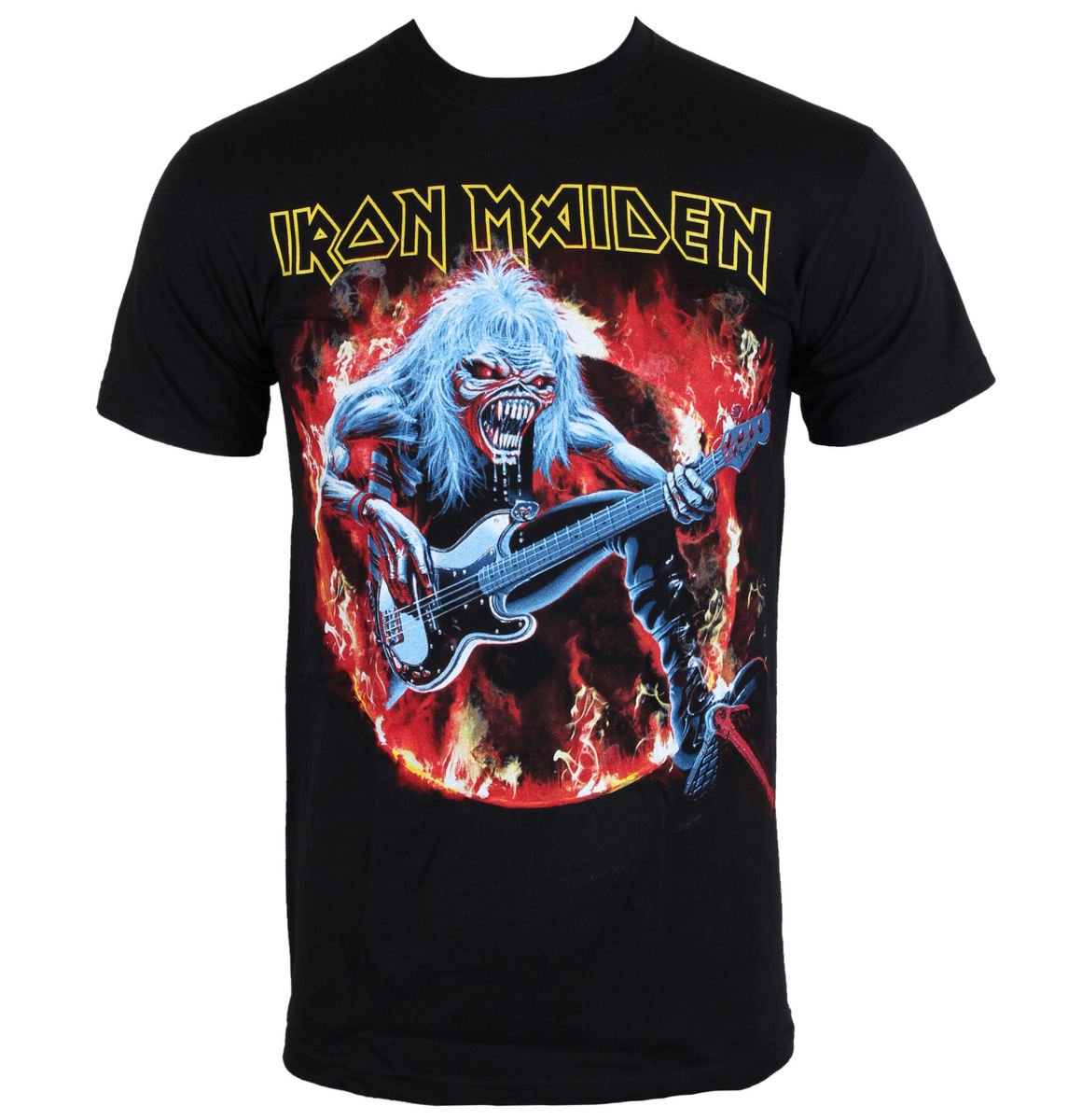 Tričko metal pánské Iron Maiden - Fear Live Flames - ROCK OFF - IMTEE07MB M