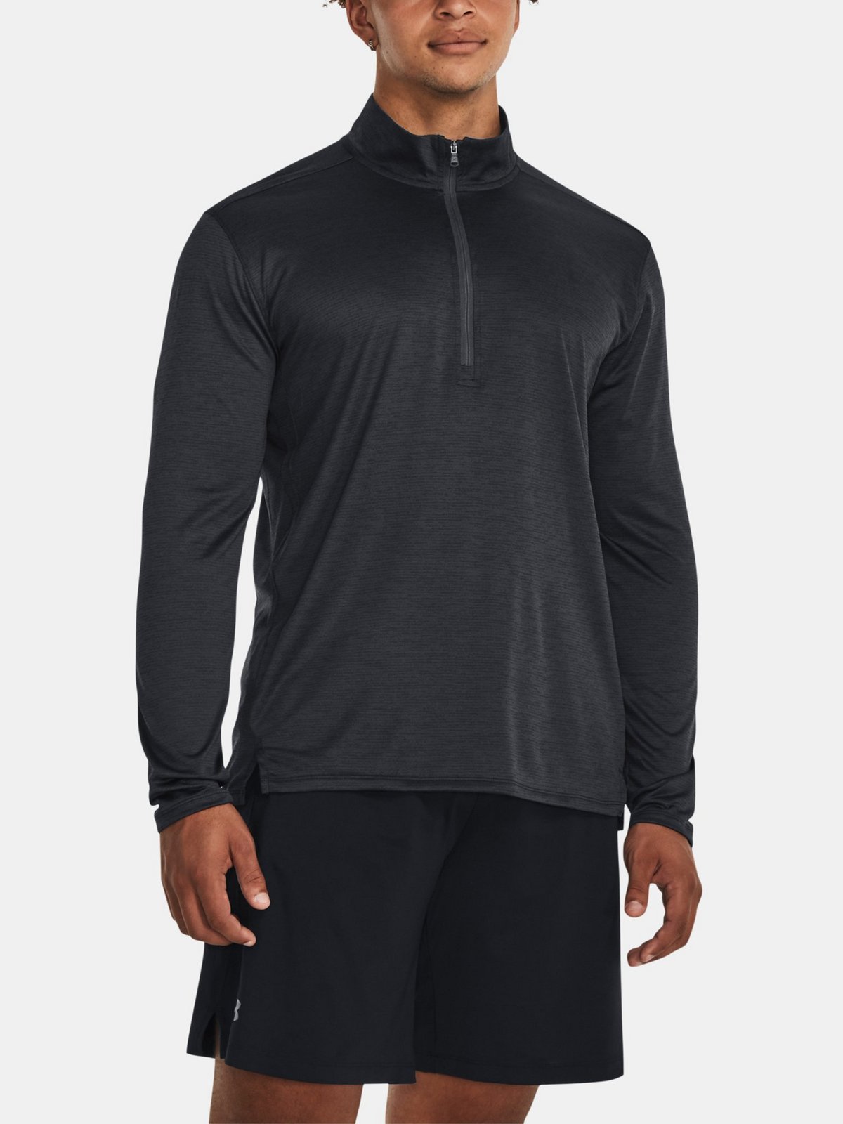 Under Armour Tričko UA Tech Vent 1/2 Zip-BLK - Pánské