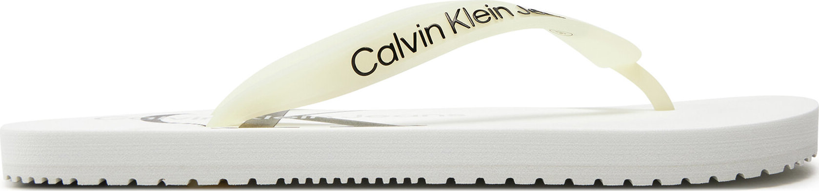 Žabky Calvin Klein Jeans Beach Sandal Monologo Tpu YW0YW01246 White YBR