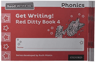 Read Write Inc. Phonics: Get Writing! Red Ditty Book 4 Pack of 10 (Miskin Ruth)(Multiple copy pack)