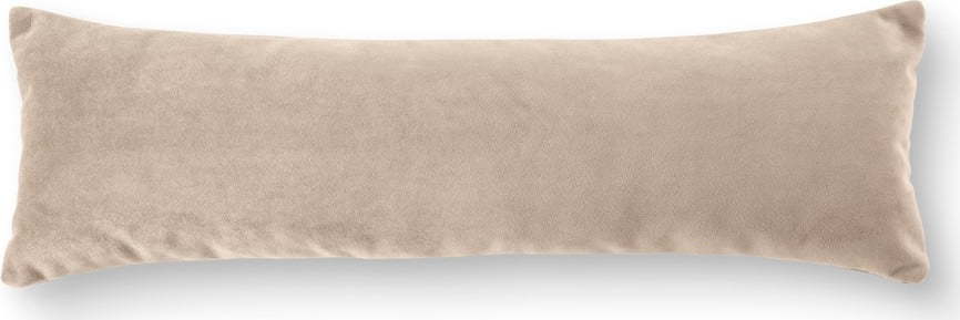 Béžový sametový polštář na gauč Bean – EMKO