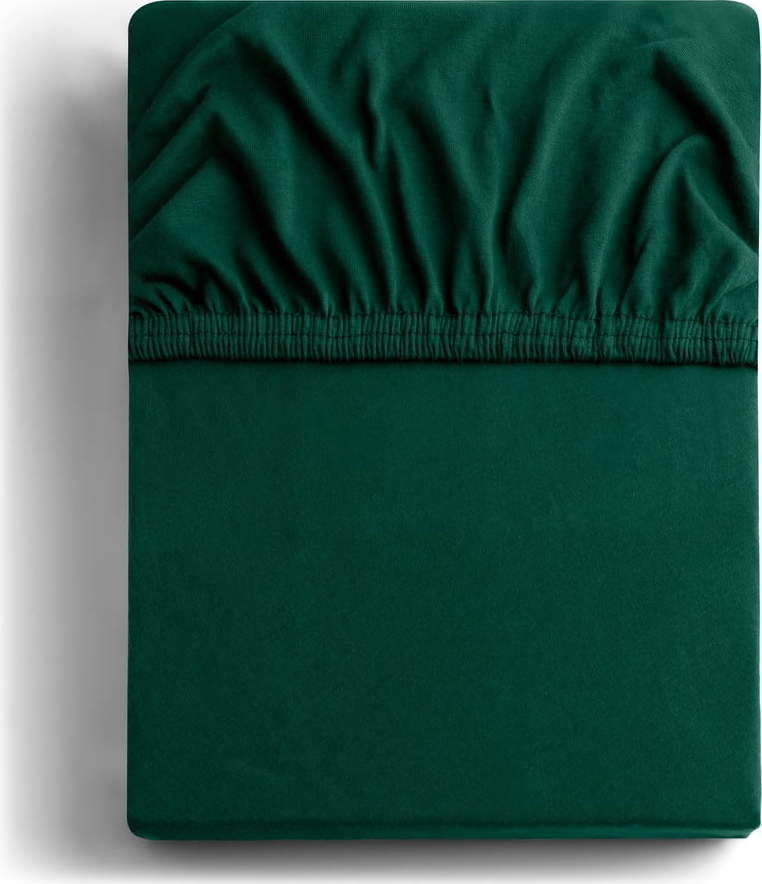 Zelené napínací prostěradlo jersey 180x200 cm Amber – DecoKing