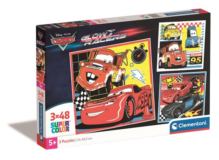 CLEMENTONI Puzzle Cars - Glow Racers