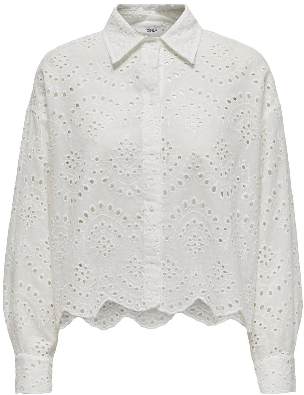 ONLY Dámská košile ONLVALAIS Loose Fit 15269568 Cloud Dancer S