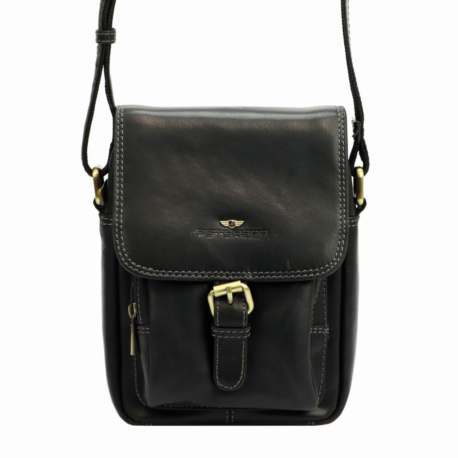 Pánská kožená crossbody/taška Peterson Coridan, černá