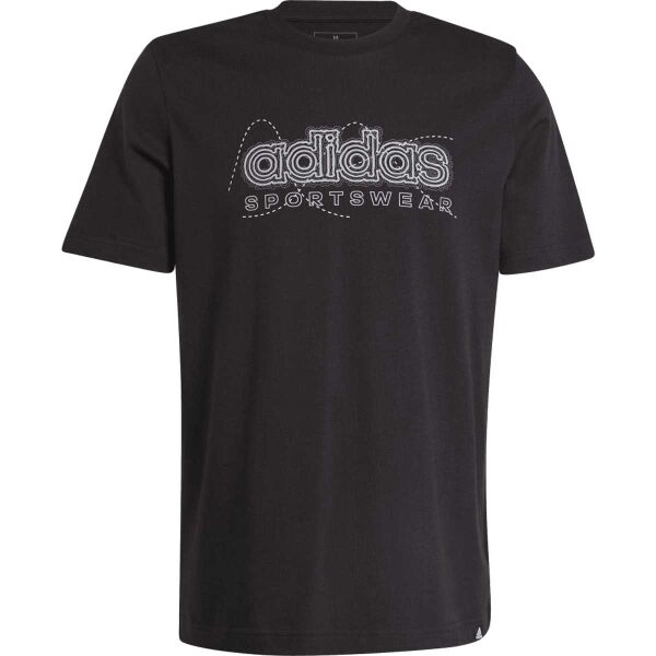 adidas SPORTSWEAR GRAPHIC TEE Pánské triko, černá, velikost