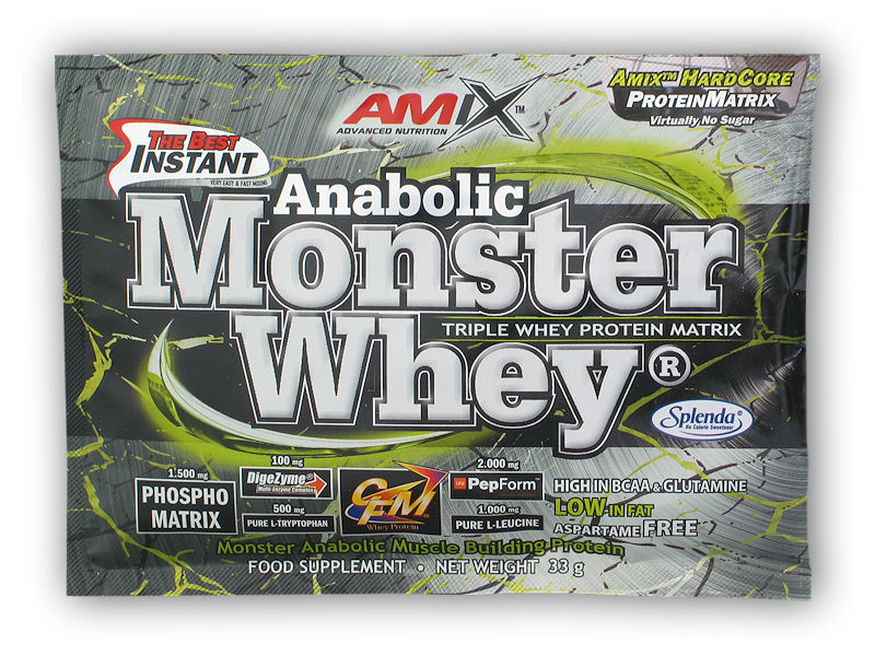 Amix Anabolic Monster Whey 33g akce Varianta: strawberry-banana