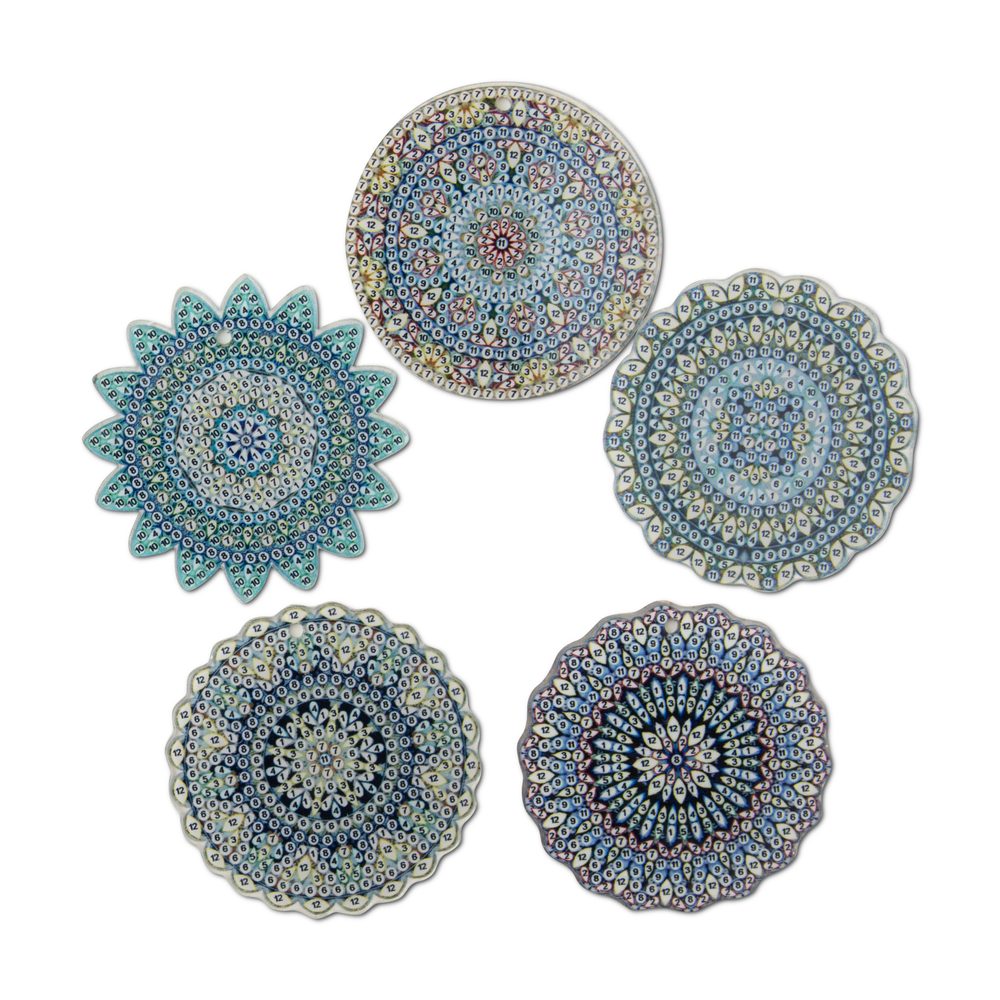 Diamantové malování sada klíčenek mandala 4ks - 1 sada
