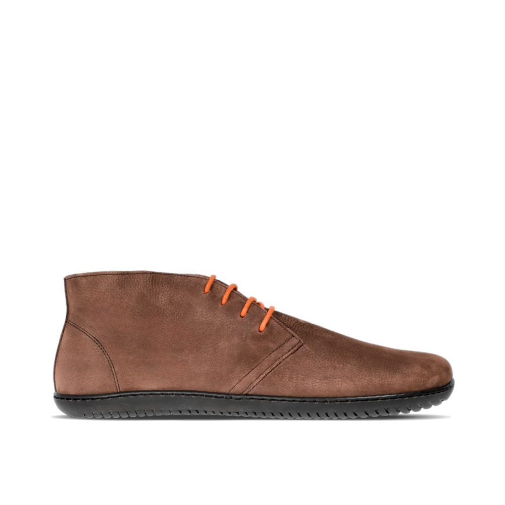 GROUNDIES MILANO Soft Men Dark Brown | Pánské barefoot kotníkové boty - 40