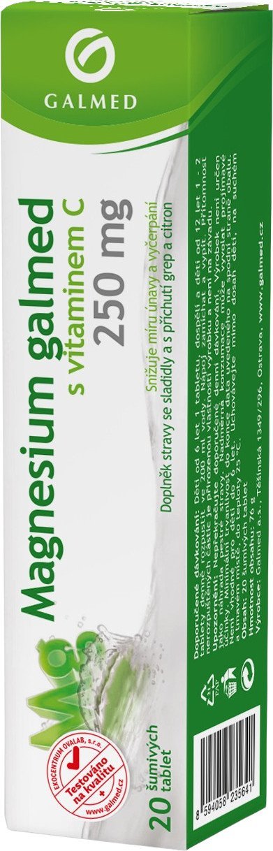 Galmed Magnesium 250mg 20 šumivých tablet