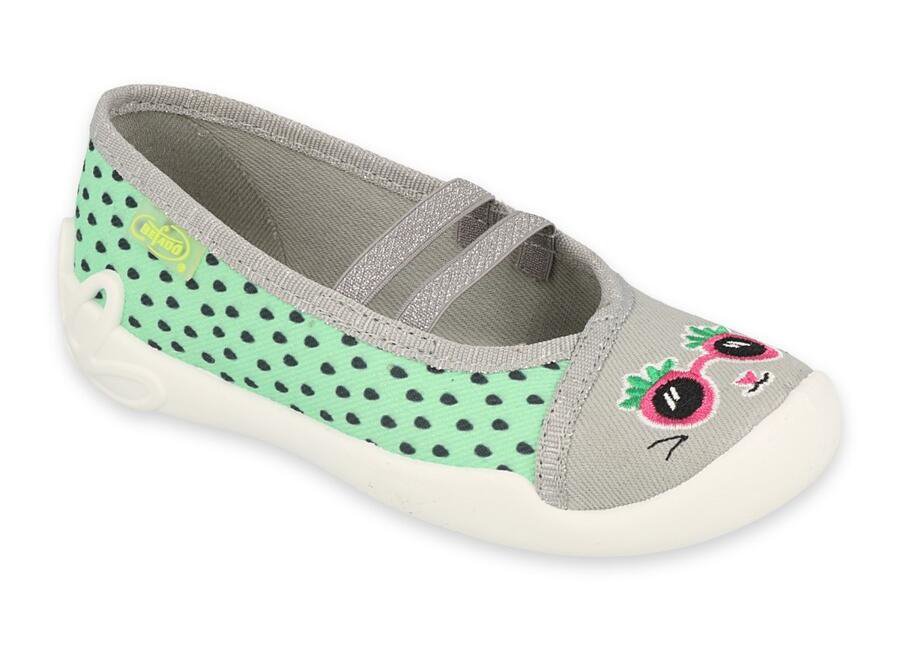 BEFADO 116Y304 dívčí balerínky 2G zelené 31 116Y304_31
