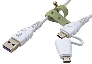 BIOnd USB 2.0 kabel USB A(M) - USB C(M) + microUSB B(M), 3A, 1,2m