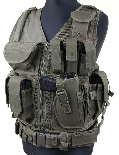 Vesta taktická modulární s opaskem zelená KAM-39 Tactical Vest Olive GFC Tactical™