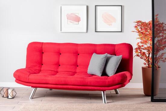 Atelier del Sofa 3-Seat Sofa-Bed Misa Sofabed - Red