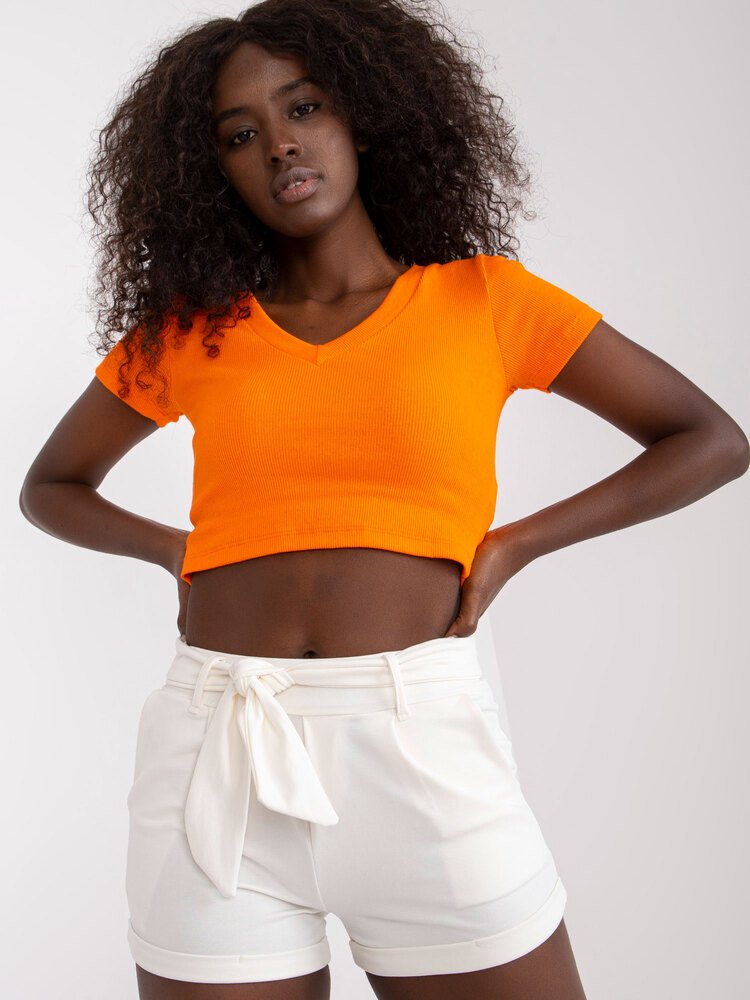 Fashionhunters Ecru Dámské ležérní kraťasy RUE PARIS Velikost: S