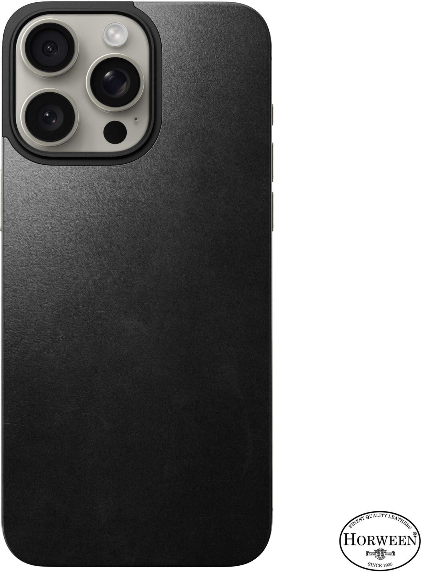 Nomad kožený ochranný kryt Magnetic Horween pro Apple iPhone 15 Pro Max, černá - NM01602385