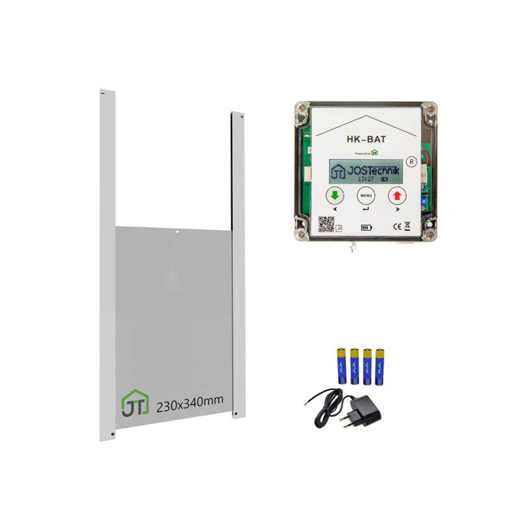 Komplet automatického otevírání a zavírání kurníku JOSTechnik HK-Bat 23x34 D