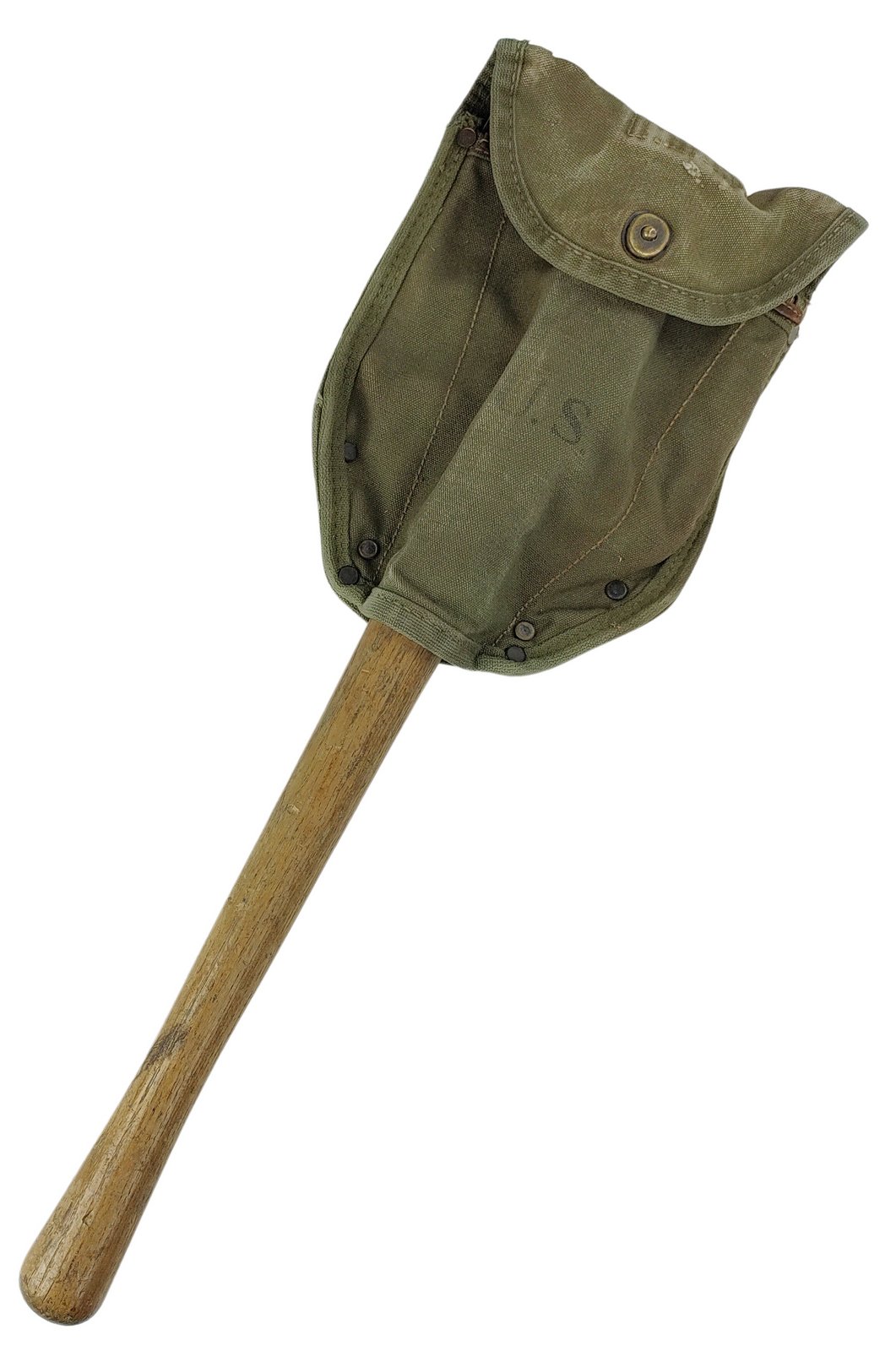 Lopatka polní sklopná M43 s obalem US WWII originál použitá Varianta: s pouzdrem