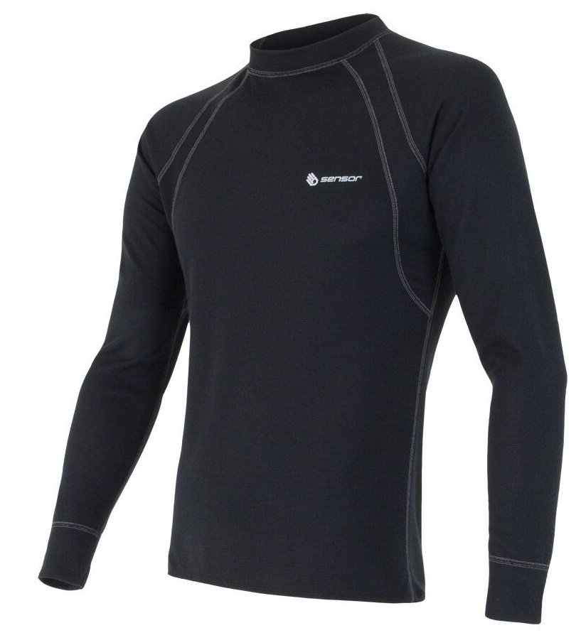 SENSOR DOUBLE FACE pánské triko dl.rukáv černá Velikost: XL