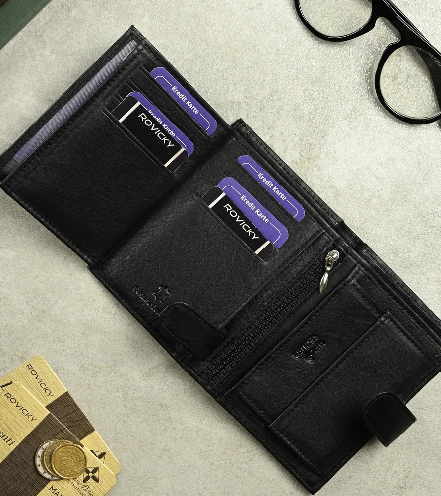 Ronaldo Pánská kožená peněženka Griarerc černá One size