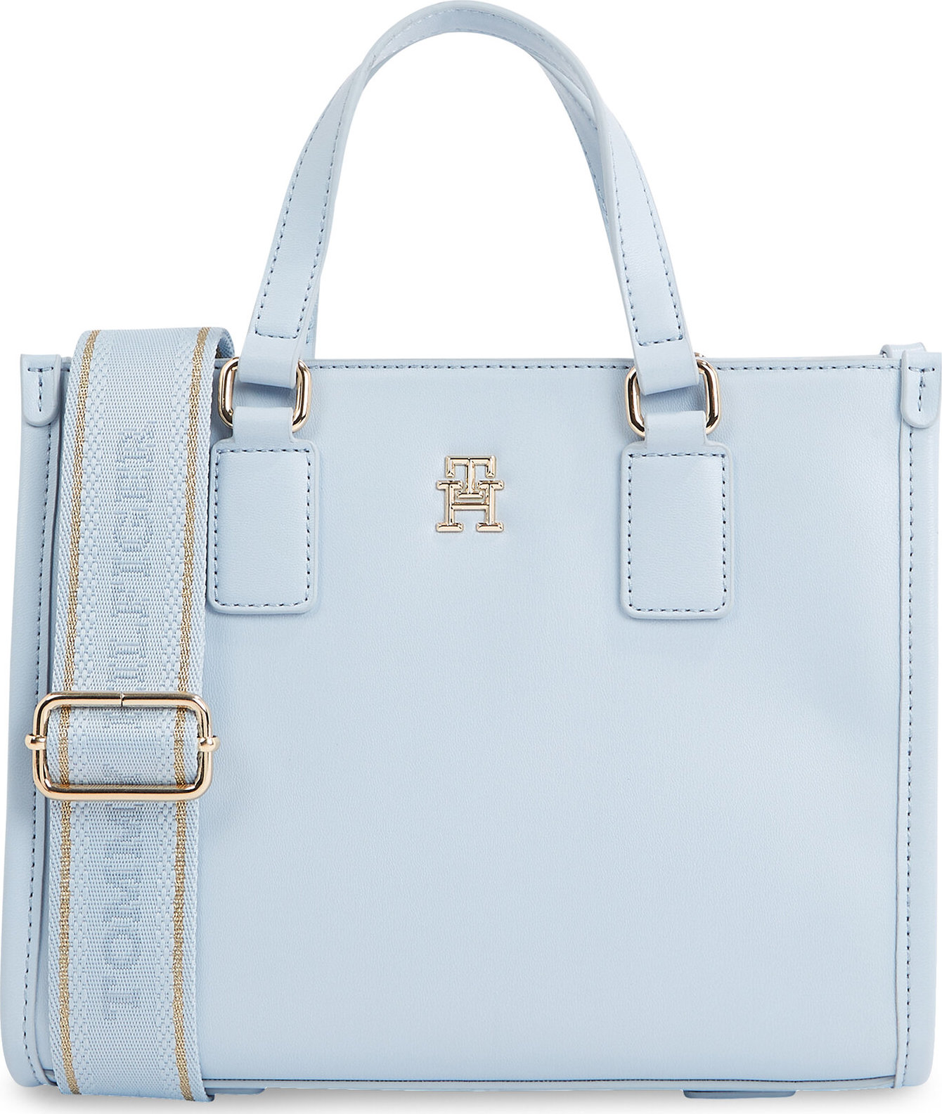Kabelka Tommy Hilfiger Th Monotype Mini Tote AW0AW15977 Breezy Blue C1O