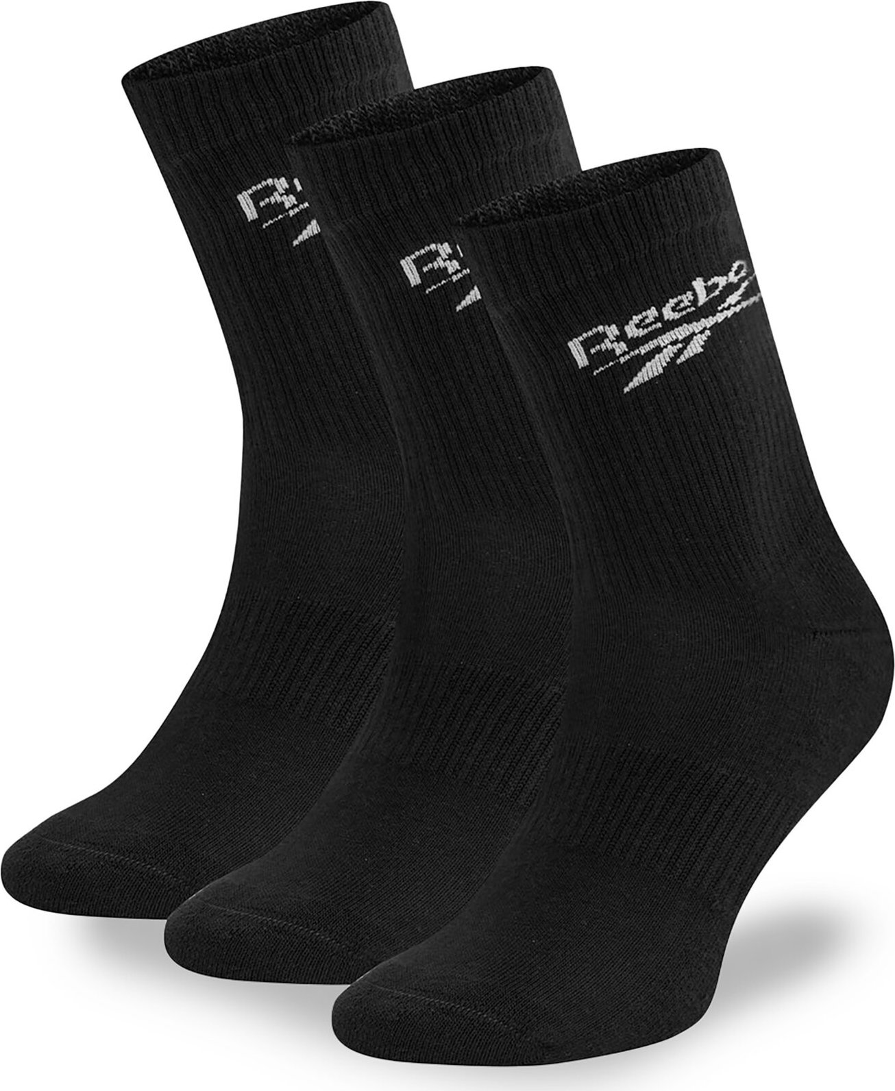 Sada 3 párů vysokých ponožek unisex Reebok R0452-SS24 (3-pack) Černá