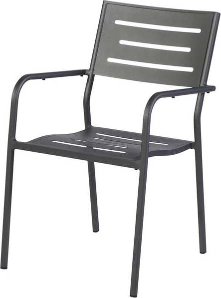 Antracitová kovová zahradní židle Hawaii – Exotan