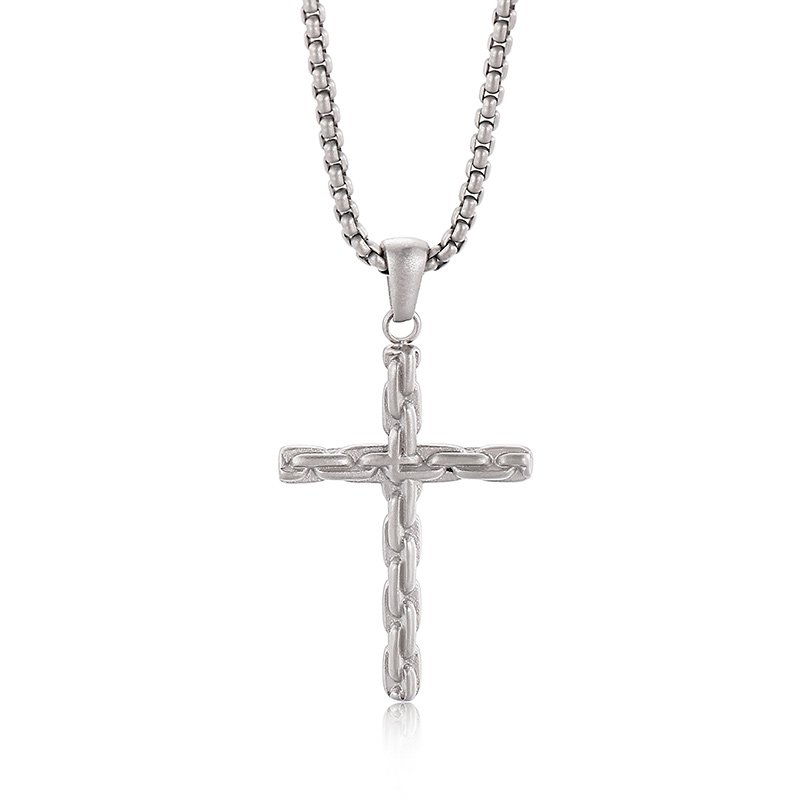 Royal Fashion pánský náhrdelník Kříž KN201394-KFC