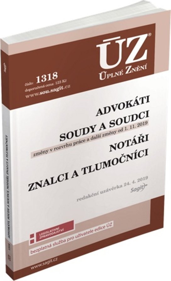 ÚZ 1318 Advokáti, soudci a soudy, notáři, znalci a tlumočníci