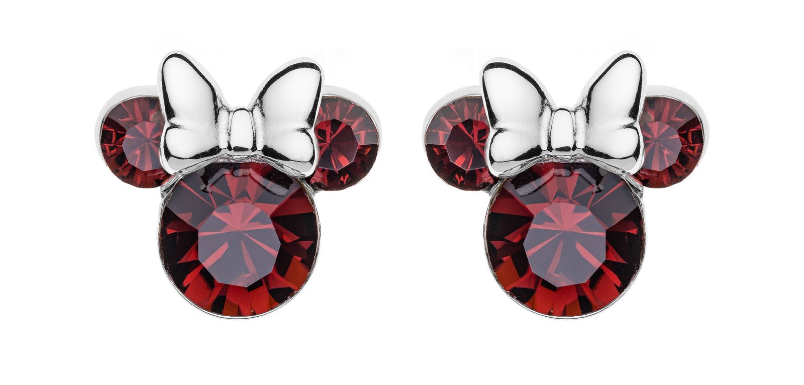 Disney Třpytivé stříbrné náušnice pecky Minnie Mouse ES00028SJANL.CS