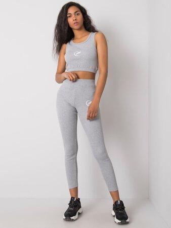 Fashionhunters Šedá sportovní souprava Hailie FOR FITNESS velikost: XS