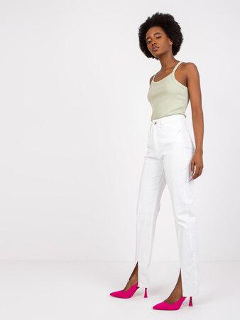 Fashionhunters Wendy SUBLEVEL světle zelený žebrovaný basic top Velikost: M