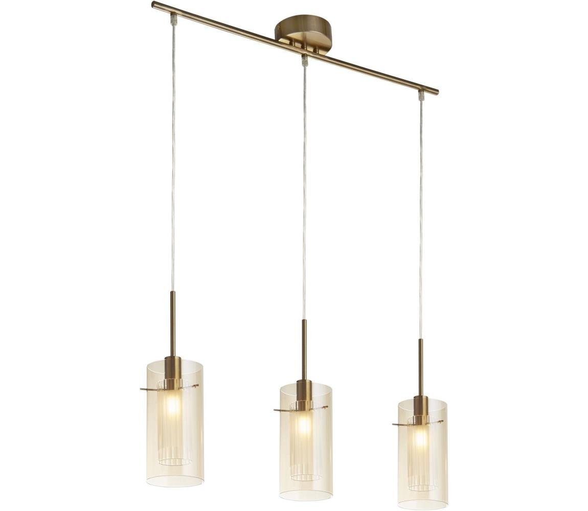 Searchlight Searchlight 3303-3CP - Lustr na lanku DUO 3xE14/60W/230V mosaz