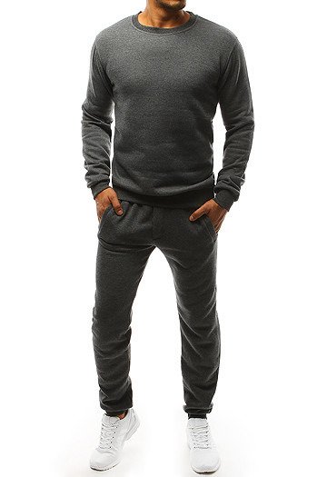 Dstreet Tmavě šedá pánská tepláková souprava AX0376 M