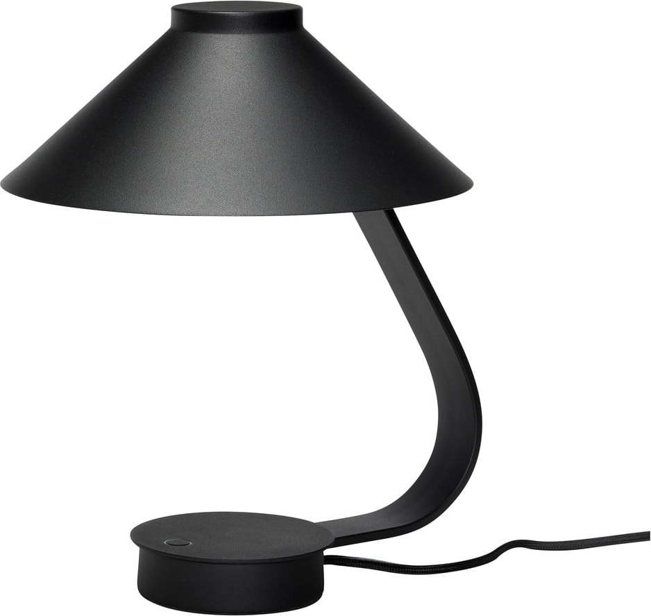 Černá LED stmívatelná stolní lampa (výška 31 cm) Muri – Hübsch