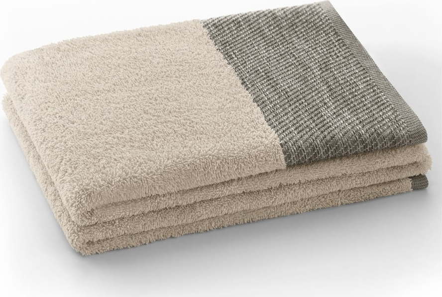 Béžový froté bavlněný ručník 50x90 cm Aria – AmeliaHome