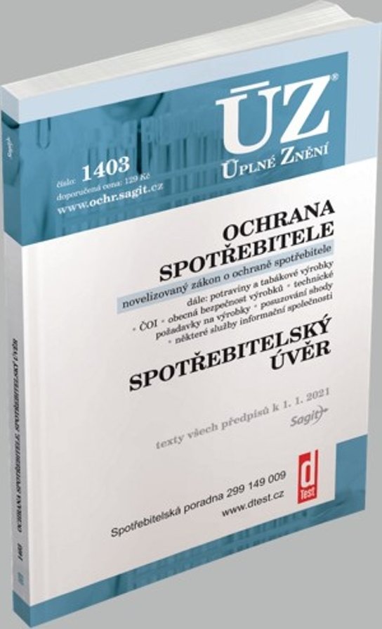 ÚZ 1403 Ochrana spotřebitele, spotřebitelský úvěr, požadavky na výrobky, ČOI