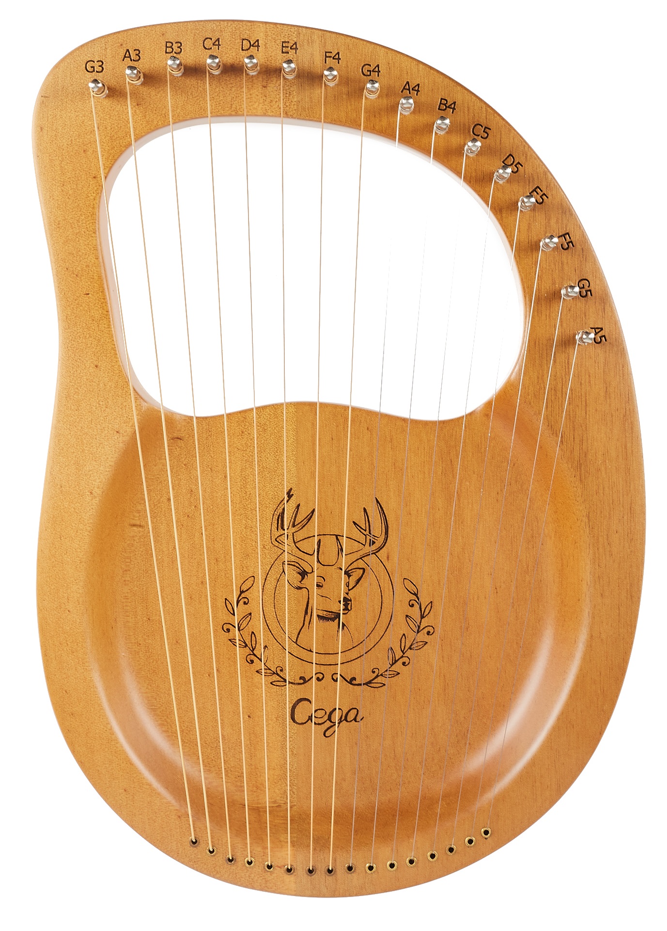 Cega Lyre Harp Rounded 16 Strings Natural (rozbalené)